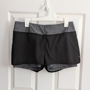 MPG Women's Black and Gray Athletic Shorts